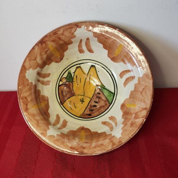 Other - Vintage Onofre Mexican Folk Art Pottery Bowl Fruit Design Hand Painted 7”